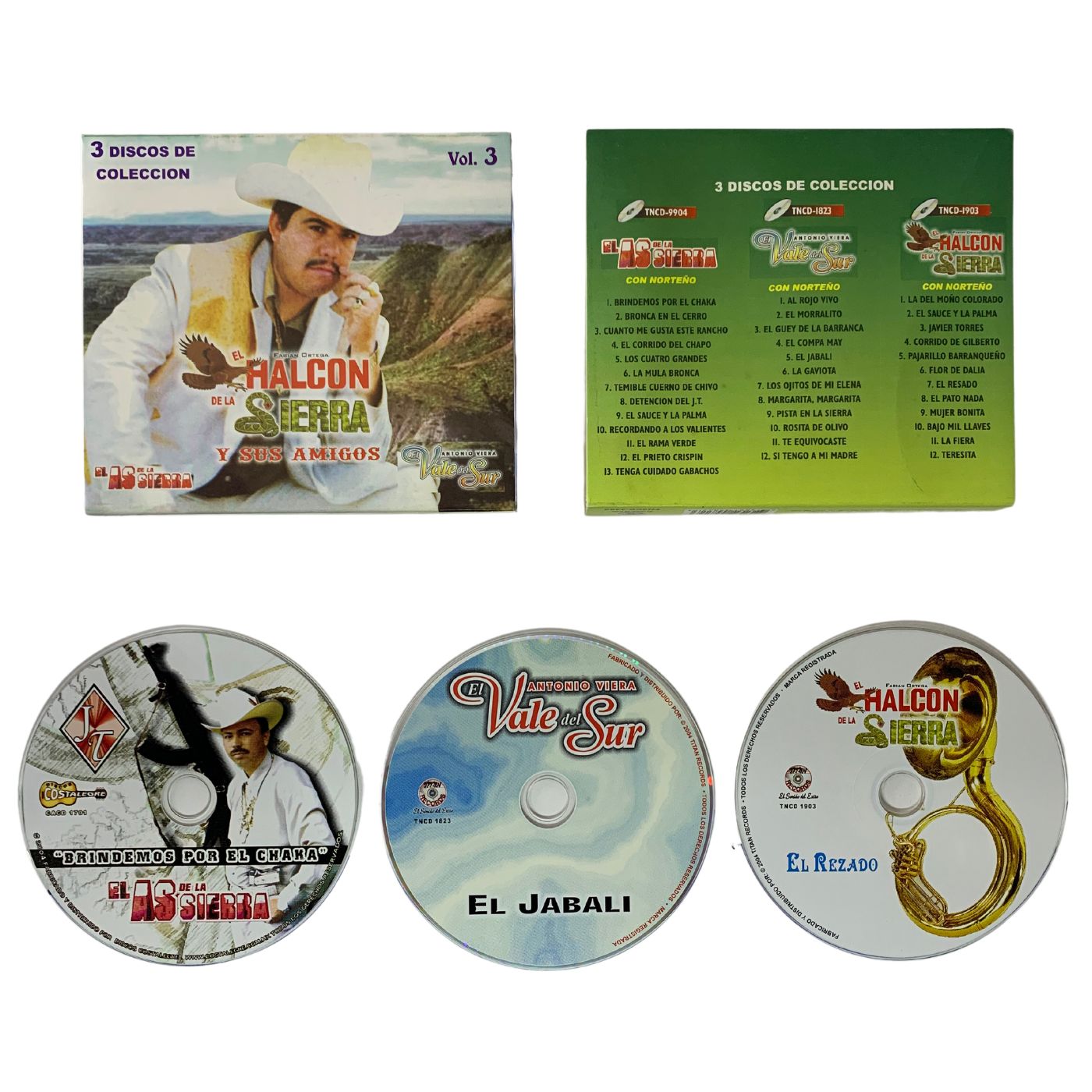 Cd Triple El Halcon De La Sierra Coleccion Y Sus Amigos V.3