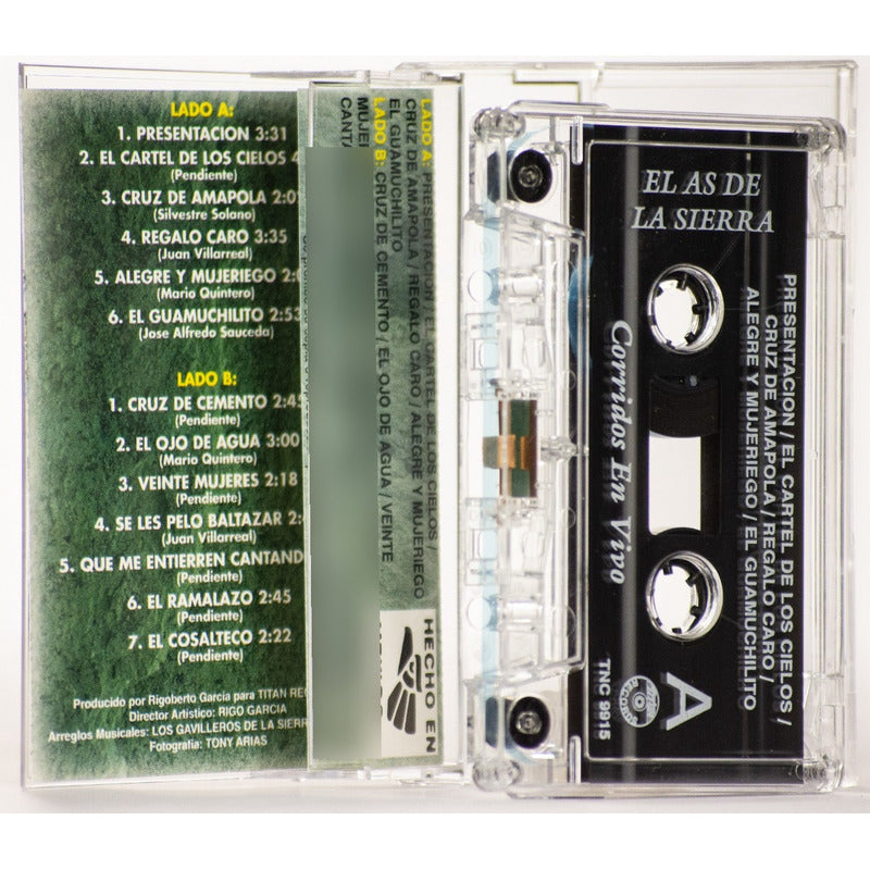 Cassette Original De El As De La Sierra Con Banda S. En Vivo