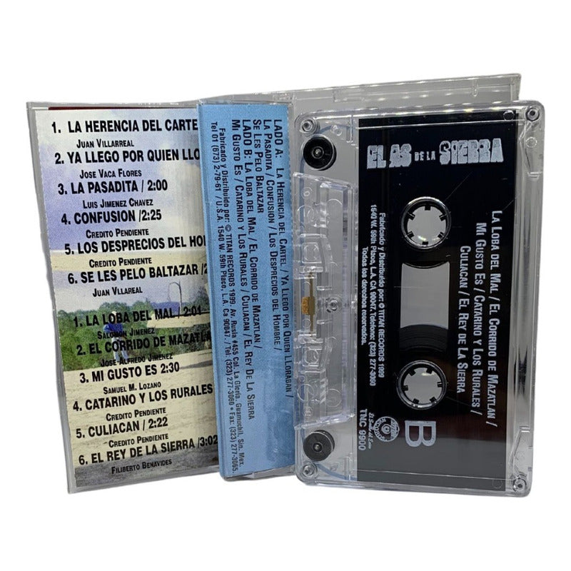 Cassette De El As De La Sierra El Heredero Del Cartel