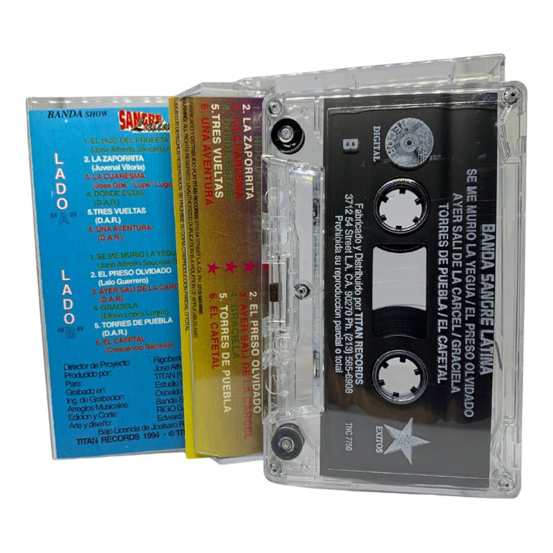 Cassette Original De Banda Sangre Latina 12 Exitos