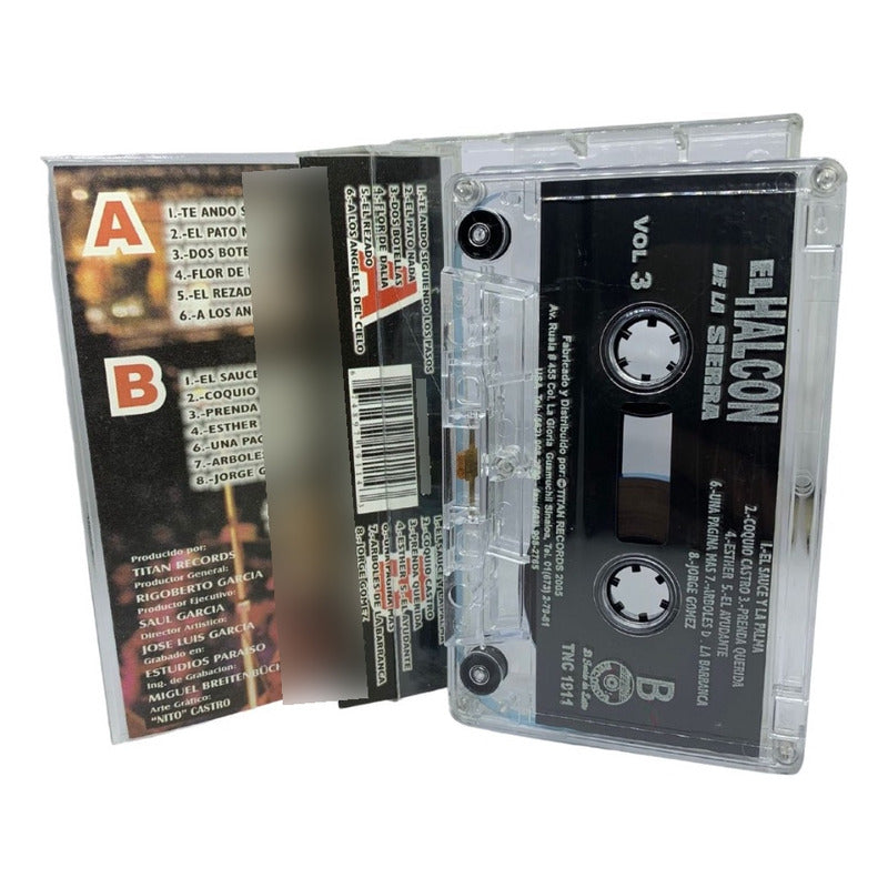 Cassette Original De El Halcon De La Sierra En Vivo Vol. 3
