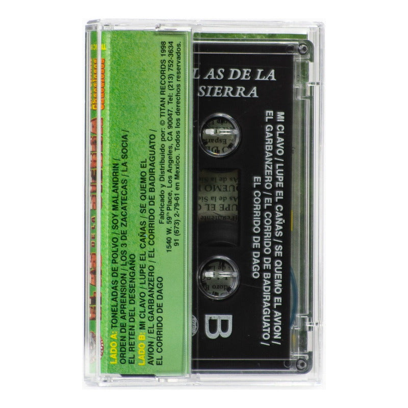 Cassette Original El As De La Sierra Puros Corridos Chacalos