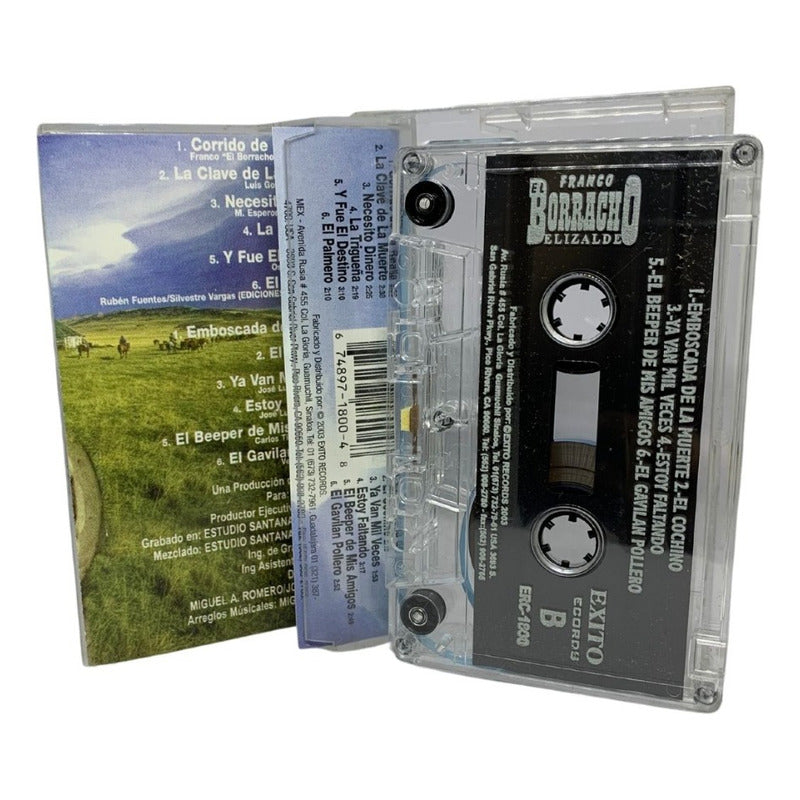 Cassette De Franco El Borracho Elizalde El Gavilan Pollero