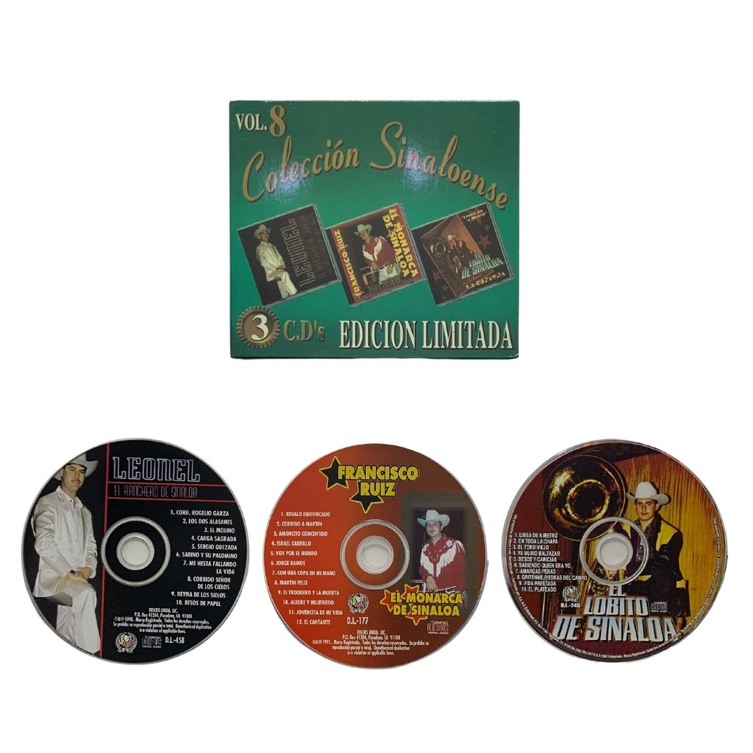 Cd Triple De Coleccion Sinaloense Vol. 8