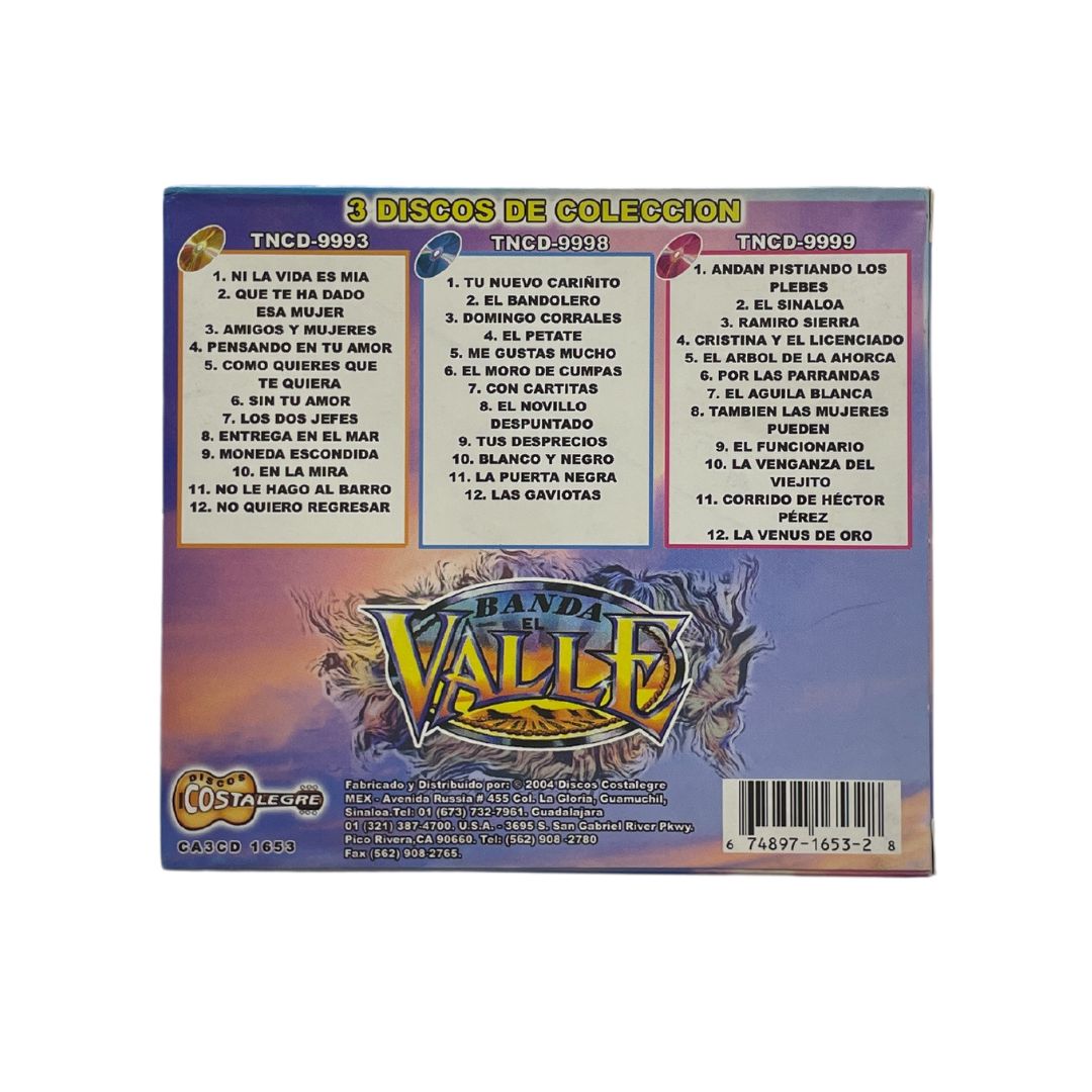 Cd Triple De Banda El Valle 36 Exitos De Parranda