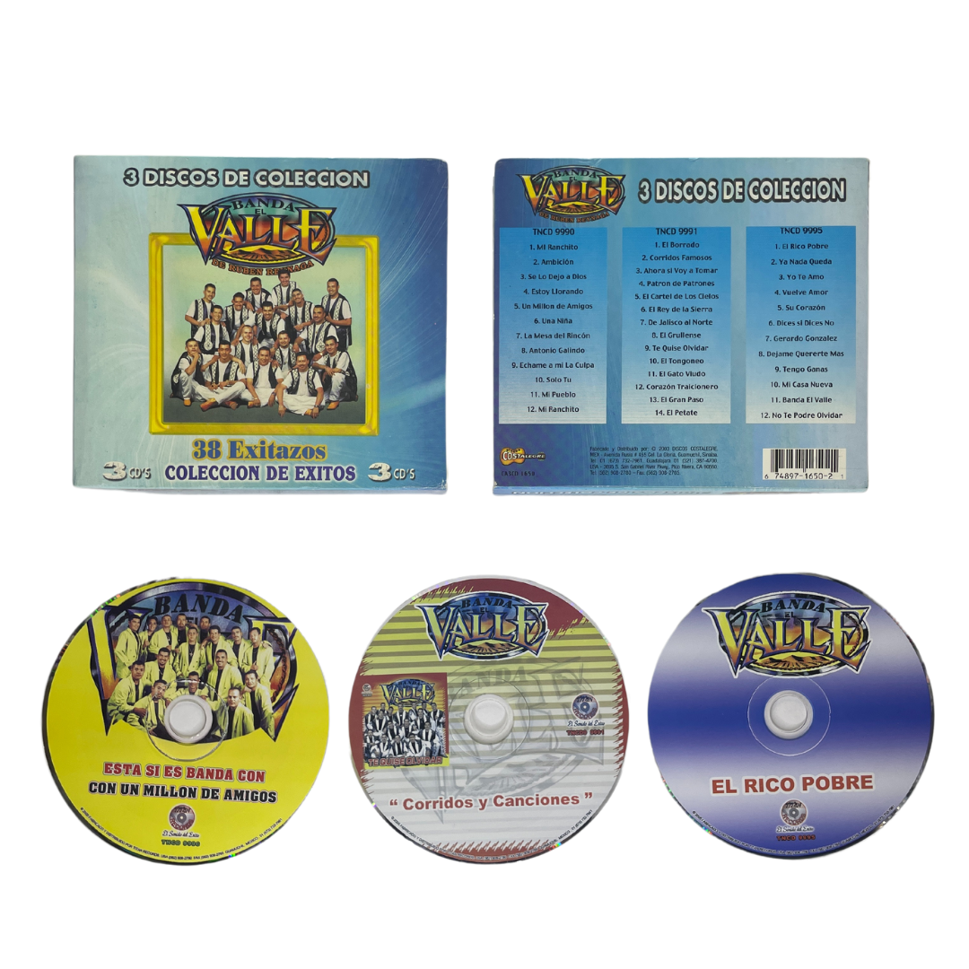 Cd Triple De Banda El Valle 38 Exitazos Coleccion De Exitos