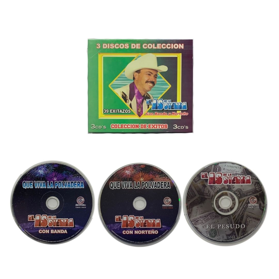 CD Triple El As de la Sierra 39 Exitazos Coleccion De Exitos