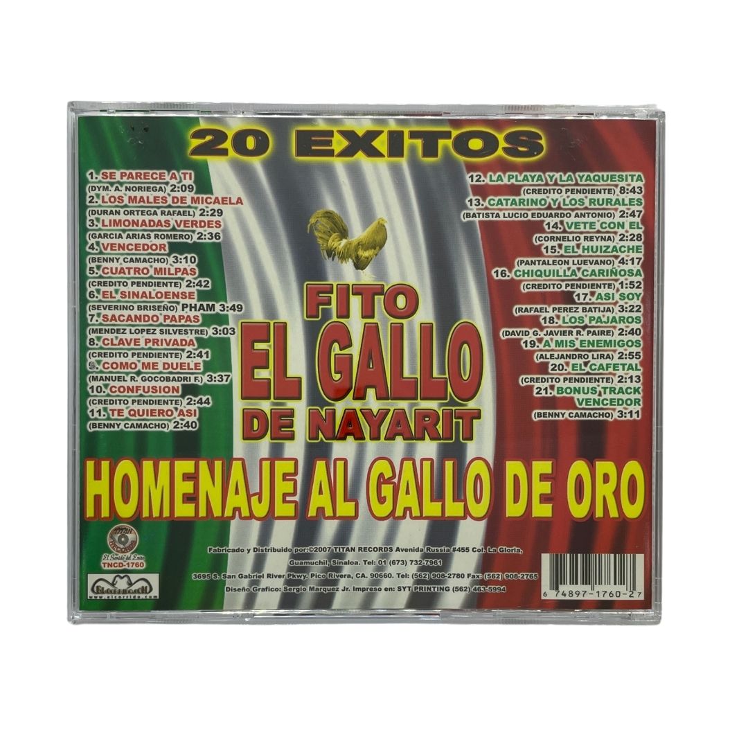 Disco Original De Fito Y Su Banda Homenaje Al Gallo de Oro