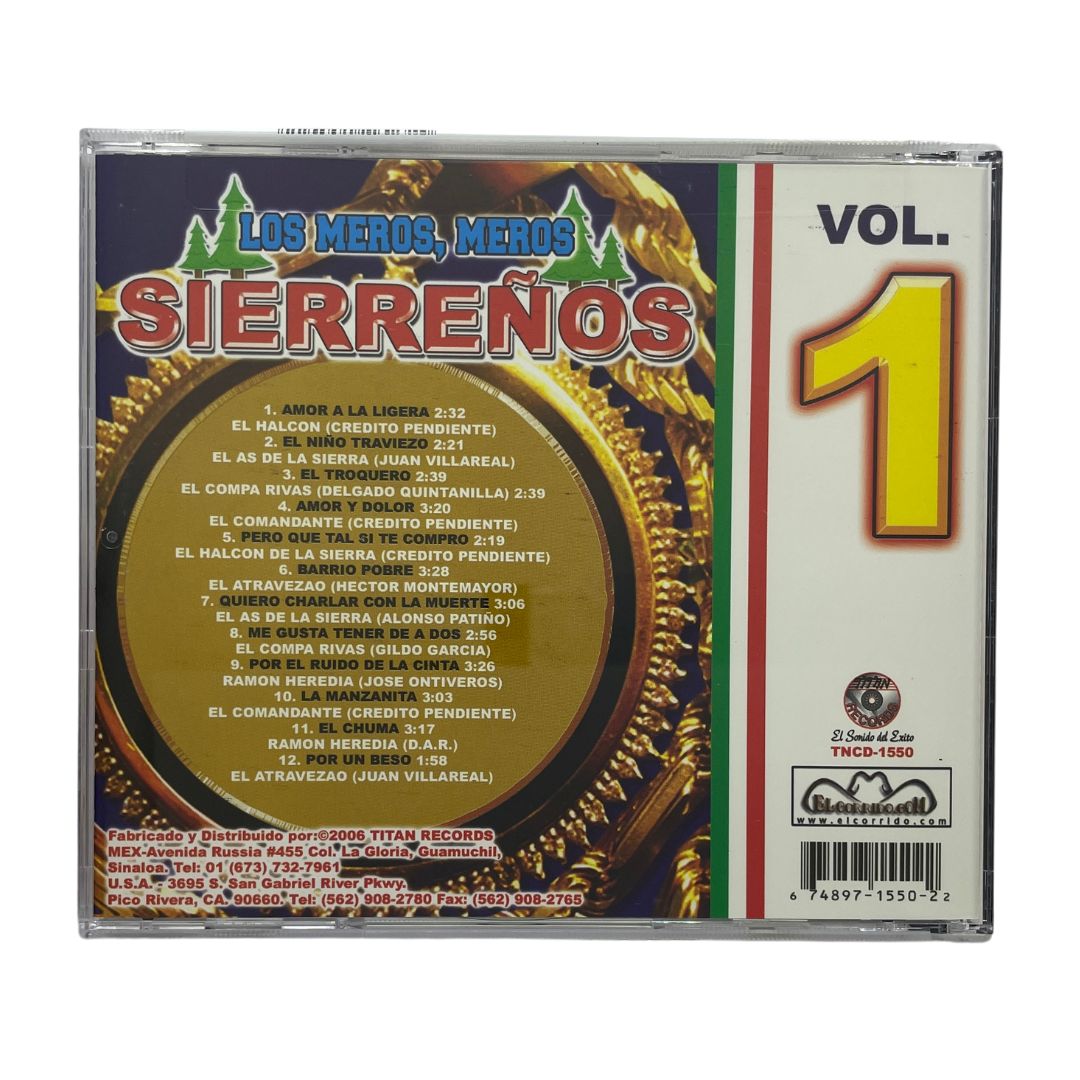 Disco Original de Los Meros Meros Sierreños Vol. 1