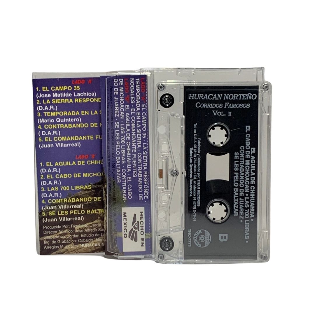 Cassette Original De Huracan Norteño Corridos Famosos Vol. 2