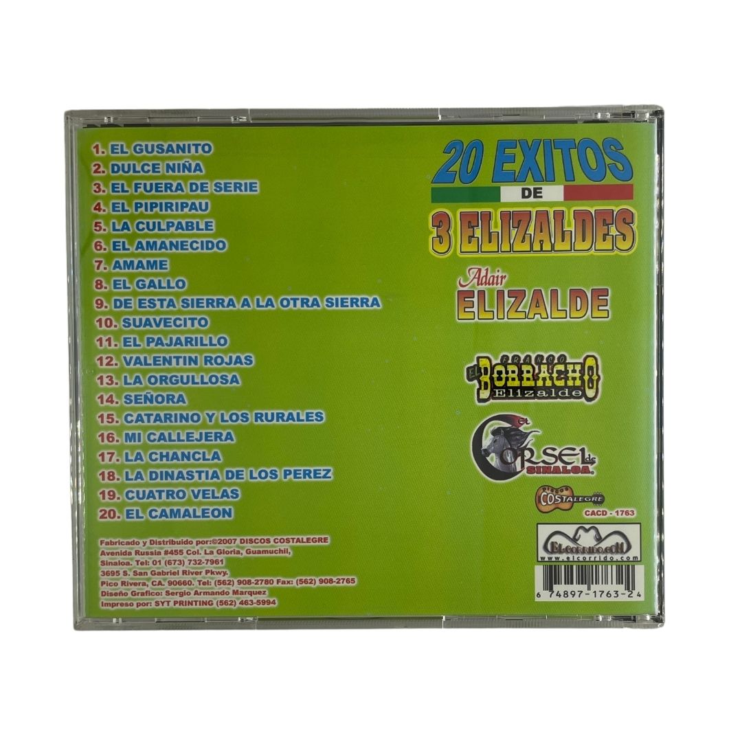 Disco Original De 20 Exitos De Los 3 Elizaldes Vol. 2