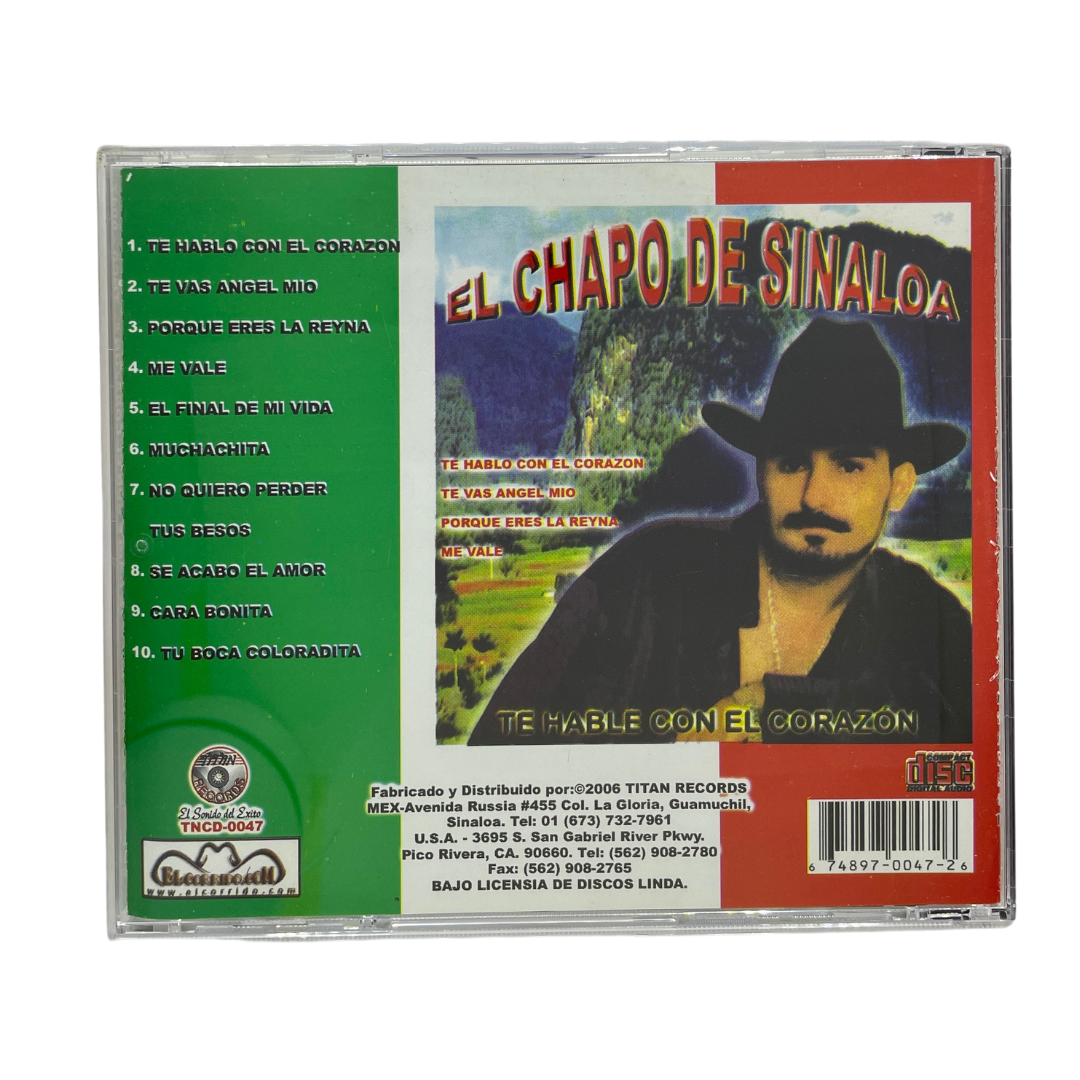 Disco Original El Chapo De Sinaloa Te Hable Con El Corazon