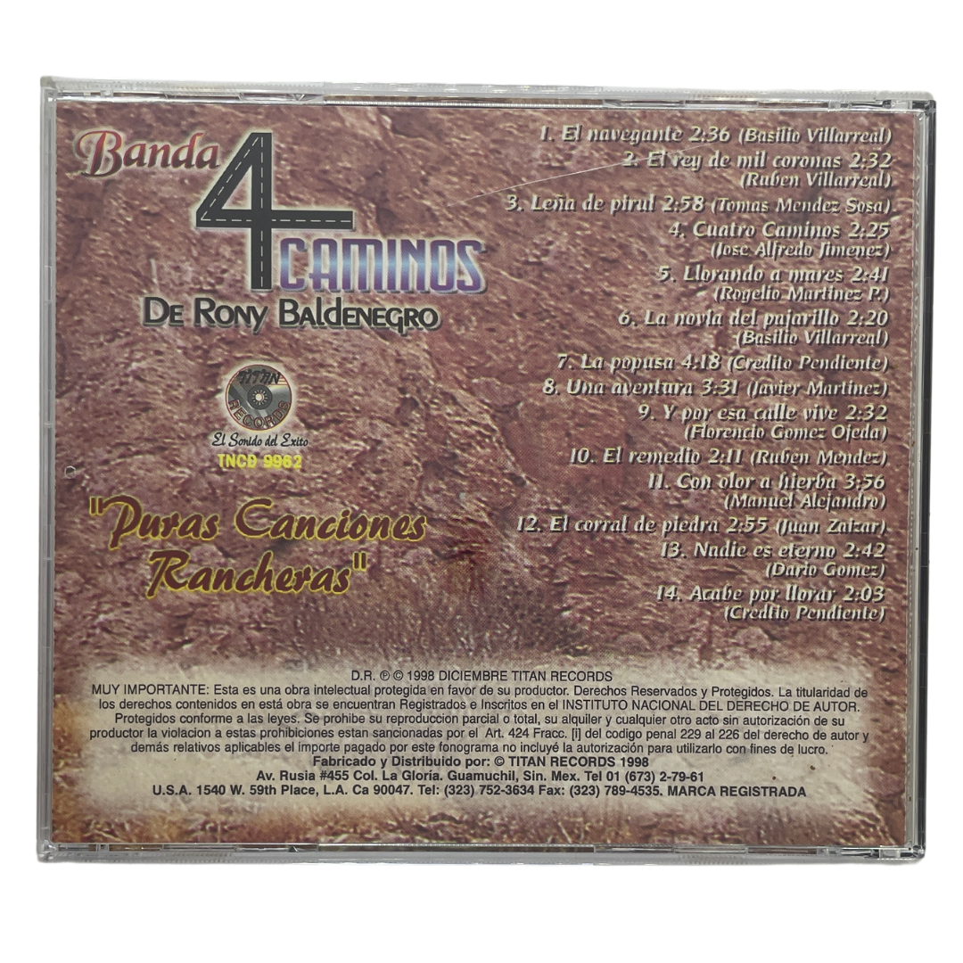 Disco Original De Banda 4 Caminos Puras Canciones Rancheras