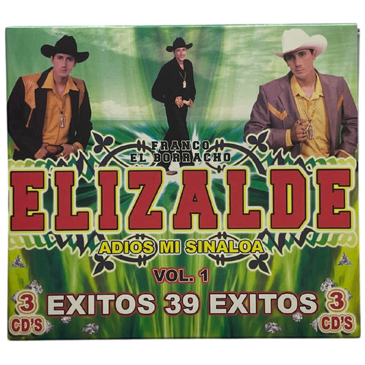 Cd Triple Franco El Borracho Elizalde Adios Mi Sinaloa V. 1