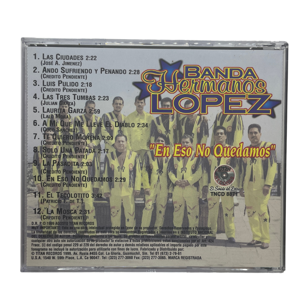 Disco Original De Banda Hermanos Lopez En Eso No Quedamos