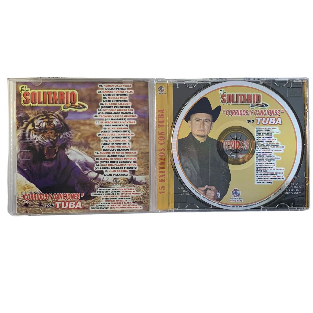 Disco Original De El Solitario Corridos Y Canciones Con Tuba