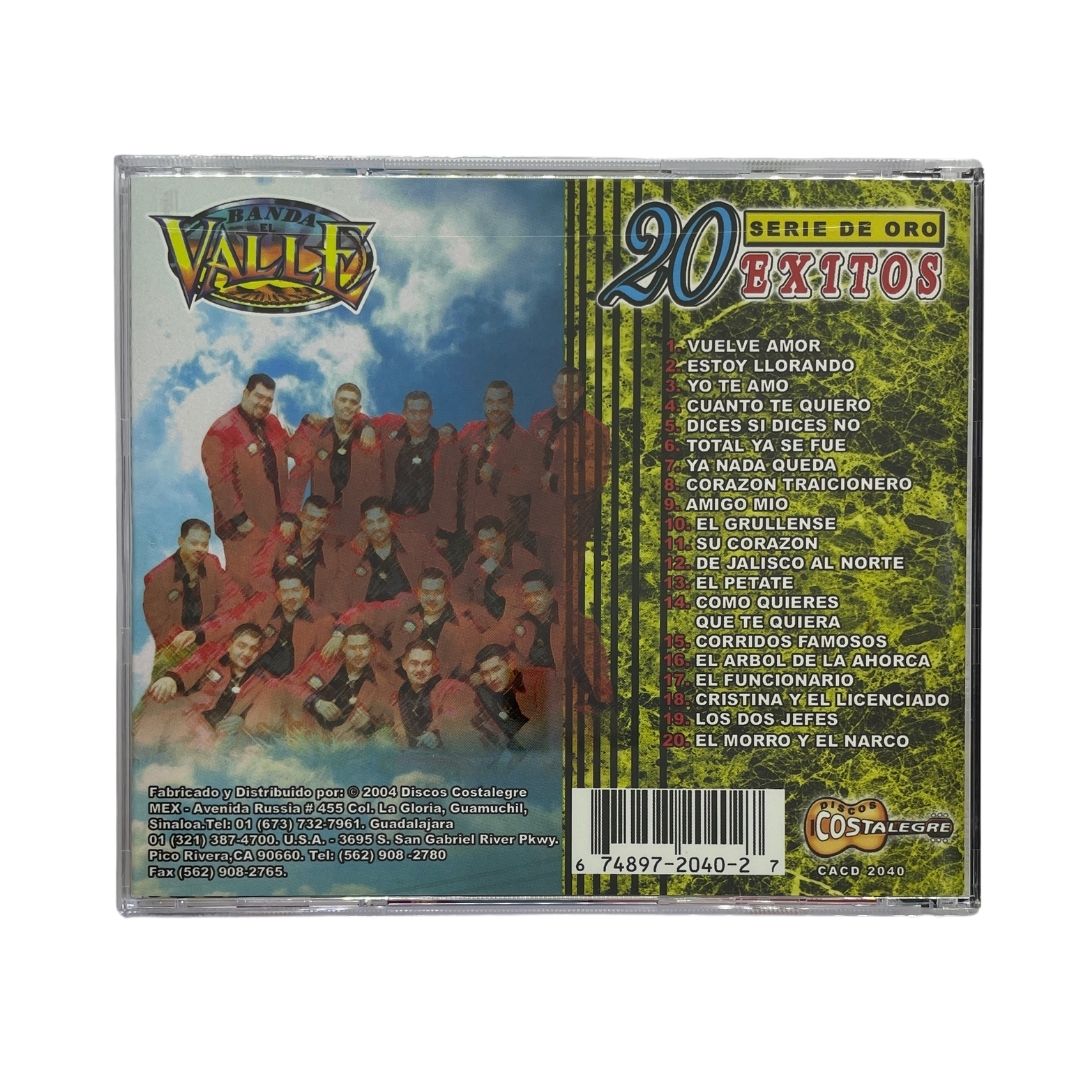 Disco Original De Banda El Valle 20 Exitos Serie de Oro V 1