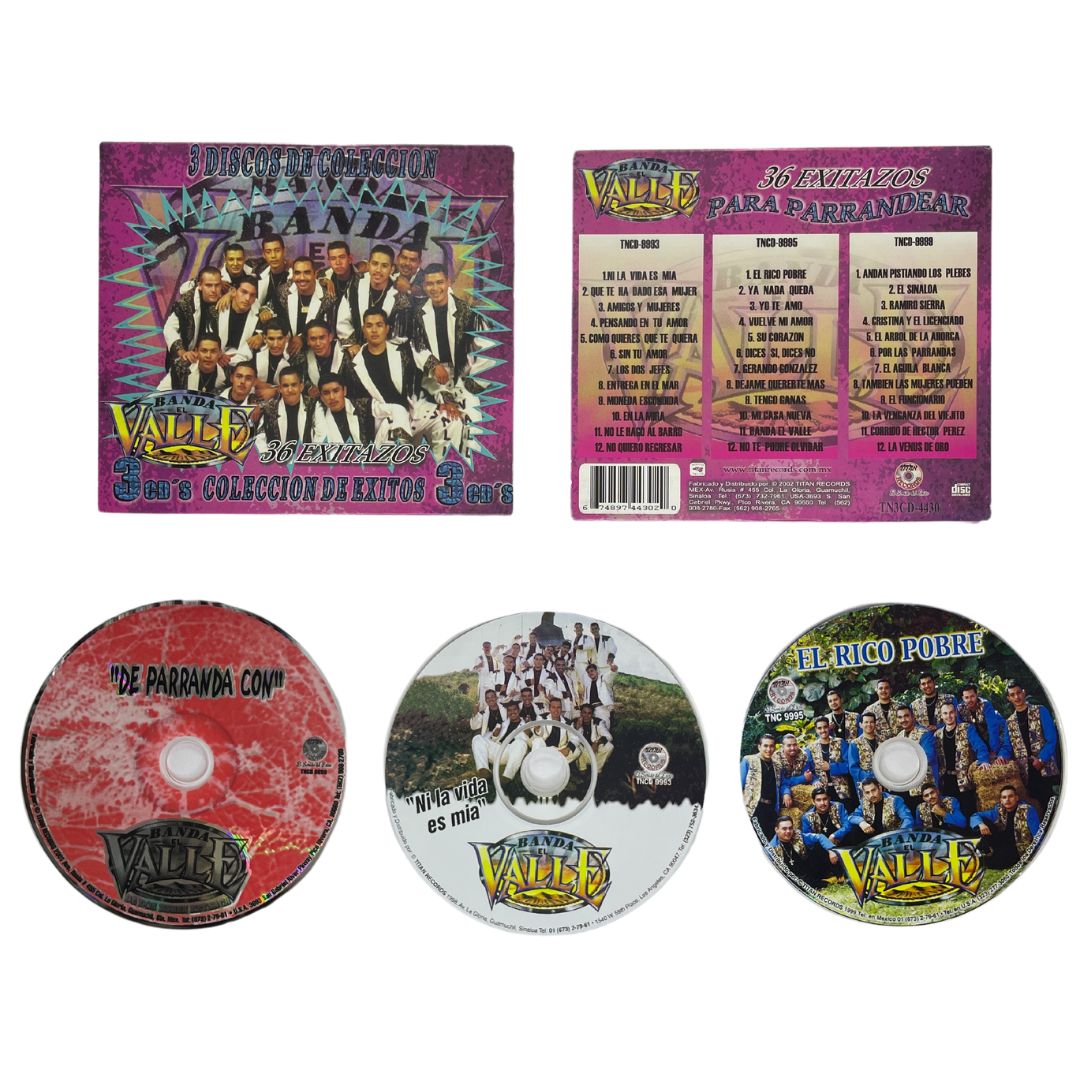 Cd Triple De Banda El Valle 36 Exitazos Coleccion De Exitos