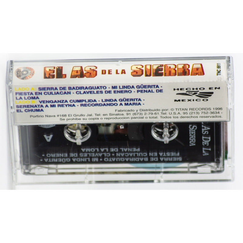 Cassette Original De El As De La Sierra Corridos Canciones