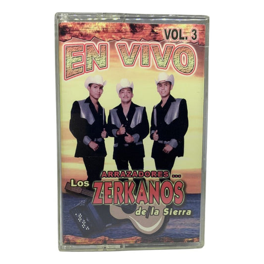 Cassette Original De Los Zerkanos De La Sierra En Vivo V. 3