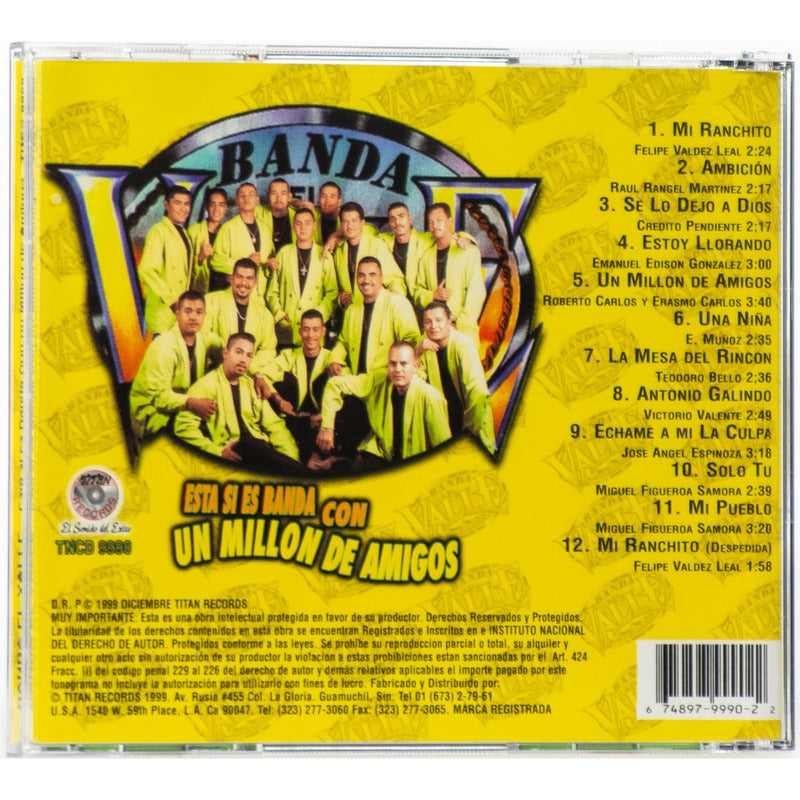 Disco De Banda El Valle Un Millón De Amigos