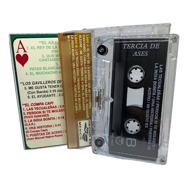 Cassette De Tercia De Ases Con Banda Sinaloense Y Acordeon