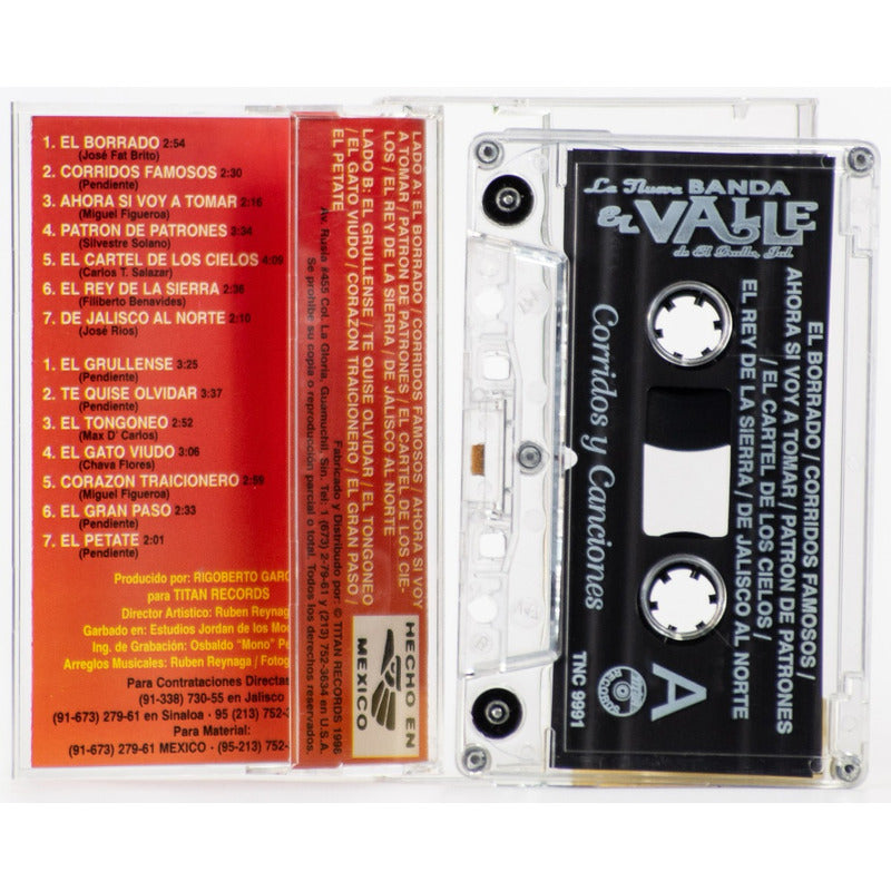 Cassette Original De Banda El Valle Corridos Y Canciones