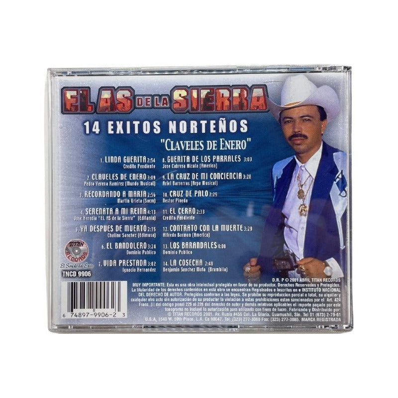 Disco Original De El As De La Sierra Claveles De Enero