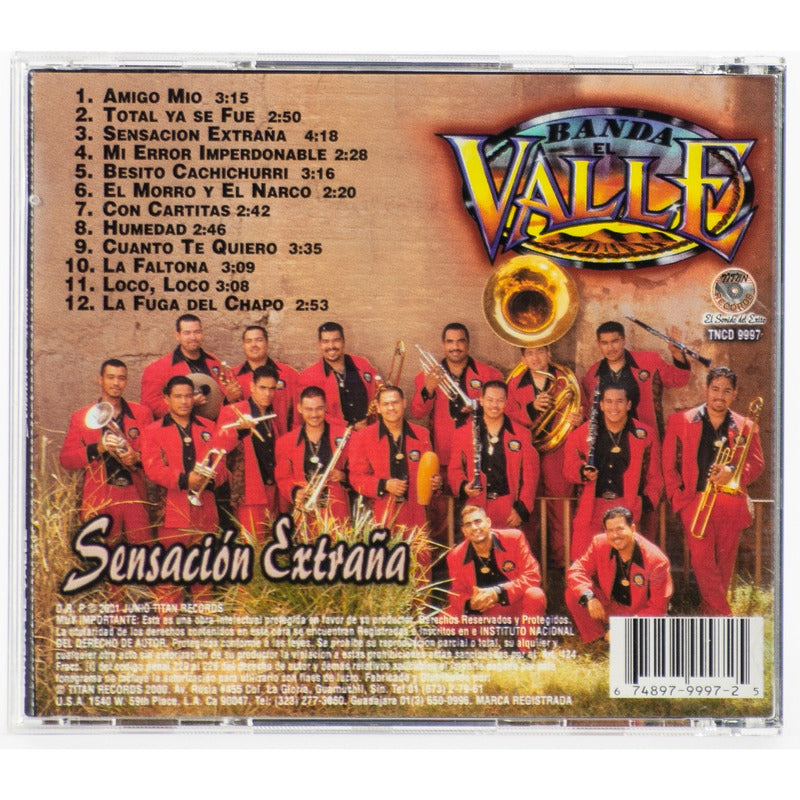 Disco De Banda El Valle Pura Banda Sensación Extraña