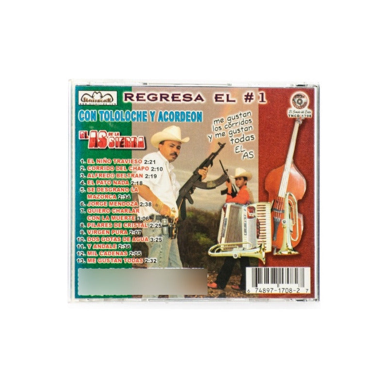 Disco Original De El As De La Sierra Regresa El #1