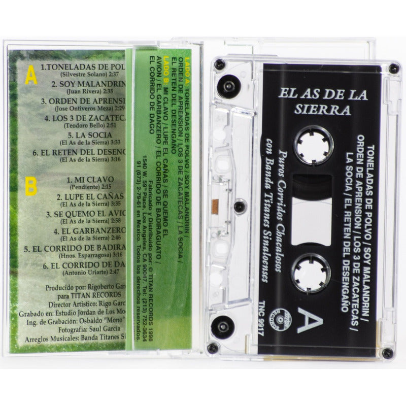 Cassette Original El As De La Sierra Puros Corridos Chacalos