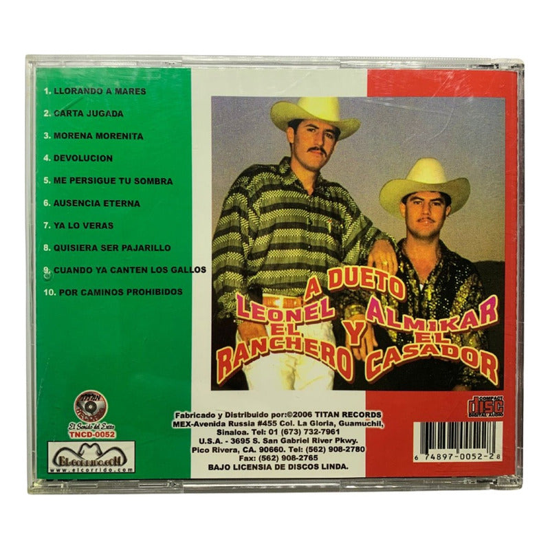 Disco De A Dueto Leonel El Ranchero Y Almikar El Cazador
