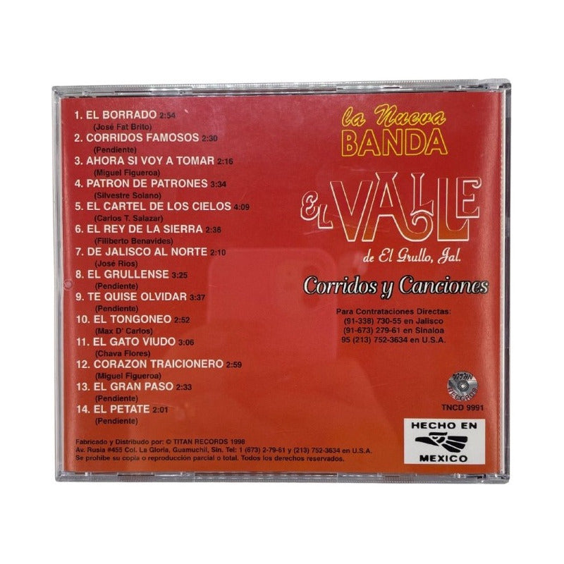 Disco Original De Banda El Valle Corridos Y Canciones